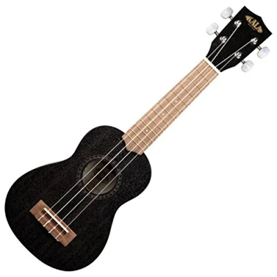 Image of Kala Satin Mahogany Soprano Ukulele, Black (KA 15S BLK)