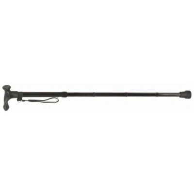 Image of Aidapt Left Handed Fold Down Adjustable Height Lightweight Walking Stick with Anti Slip Ferrule Foot to Aid Stability and Confidence when Supplied a Hanging Carry Strap