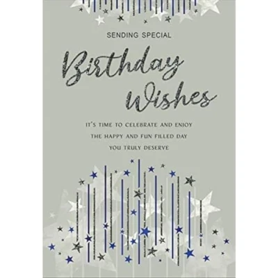 Image of Piccadilly Greetings Modern Open Male Birthday Card 9 x 6 inches Regal Publishing, C80783