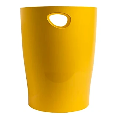 Image of Exacompta Ref. 45302D 1 waste paper basket with ECOBIN BeeBlue handles in PP large capacity 15 liters dimensions 26.3 x 33.5 cm for office or home 4 random colors