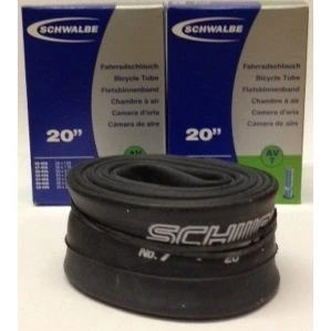 Image of 2 x Schwalbe 20&quot; Shopper Bike 20x1.75 Inner Tubes With Schrader / Car Valves