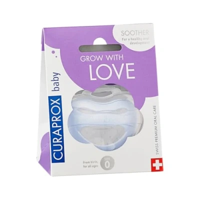 Image of Curaprox Baby Pacifier Blue with Storage Box Size 0 from Birth Any Age Pacifier, Soother, 1 Piece,
