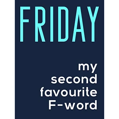 Image of Wee Blue Coo Friday Second Favourite F Word Large Wall Art Poster Print Thick Paper 18X24 Inch