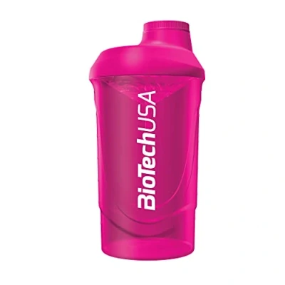 Image of BioTechUSA Wave Shaker Bottle 100% Leak Proof Enhanced Blending Durable &amp; Safe Easy to Use Clean, 600 ml, Magenta