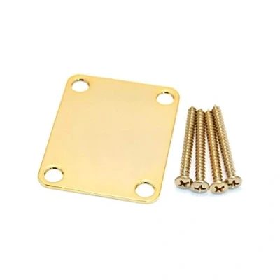 Image of &#039;Fender 099 1447 4 Bolt Neck Plate Vintage Plain (No Serial Number or logo) (Gold)