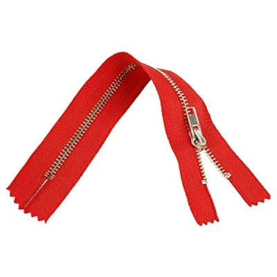 Image of Multicolors Nylon Metal Zipper Sewing Zippers 6&quot; 7“ 8 9“ 10 inches 10pieces (red, 6&quot;)