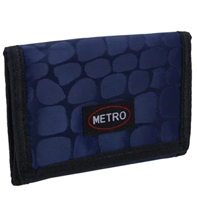 Image of Red X Mens Boys Trifold Sports Card Coin Wallet Reptile (Blue)