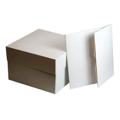 Image of Pack of 5 x 12 Inch White Cake Boxes with Lids