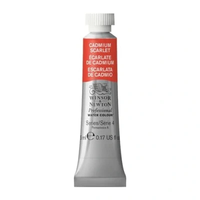 Image of Winsor &amp; Newton 5 ml Tube Professional Water Colour, Cadmium Scarlet