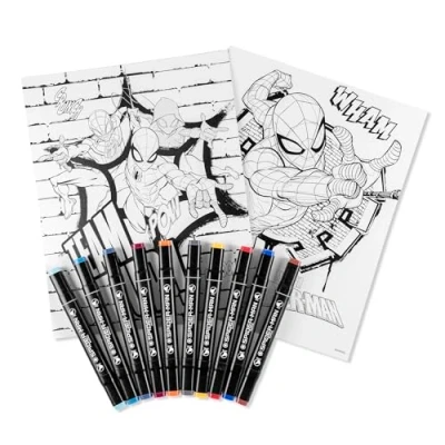 Image of Disney Spiderman Kids 2PCS Paint by Numbers with Pen Markers Arts and Crafts