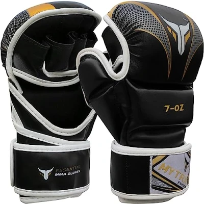 Image of Mytra Fusion MMA Gloves with Open Palm and Adjustable Wrist Support, Grappling Sparring for Cage Fighting, Training, Combat Sports, Kickboxing, Muay Thai, Punching Bag Martial Arts (L/XL)