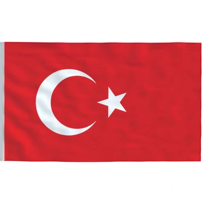 Image of vidaXL Turkey Flag 90x150 cm