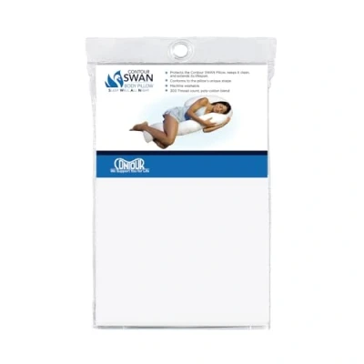 Image of Contour Swan Pillowcase White, 1 Pack