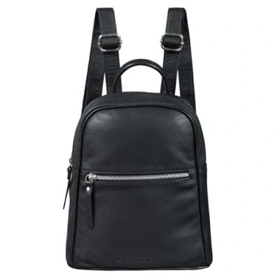 Image of STILORD &#039;Scarlett&#039; Backpack Womens Leather Small Vintage Shoulder Hand Bag Purse City Shopping Rucksack Daypack Genuine leather, Colour:black