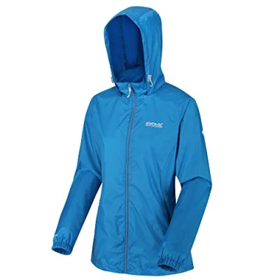 Image of Regatta Women&#039;s Lightweight Corinne IV Jacket, Waterproof and Breathable, Lined with Mesh Hood for Active Hiking Jackets Shell, womens, RWW304 M0X08L, Blue Aster, 8