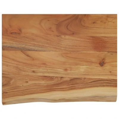 Image of vidaXL Solid Acacia Wood Rectangular Wall Shelf with Live Edge Design for Display and Storage 40x30x3.8 cm, Brown