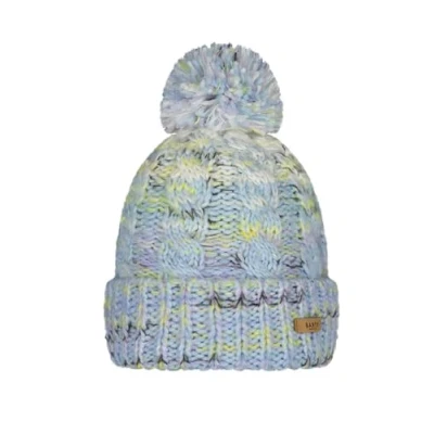 Image of Barts Womens Iska Chunky Cable Knitted Bobble Hat Light Blue
