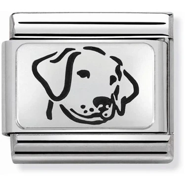 Image of Nomination Silver Dog Charm