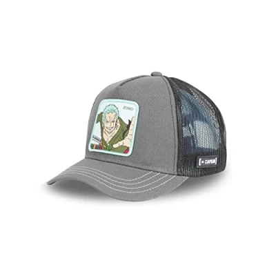 Image of Capslab Zoro One Piece Green Gray Trucker Cap Size