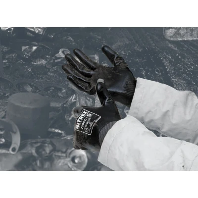 Image of Nitrex 250FC Work Gloves General Handling Safety Resistant to Abrasions, Cuts, Tears, and Punctures Full Nitrile Coating for Mechanical Industrial Protection 10 Pairs Size 9