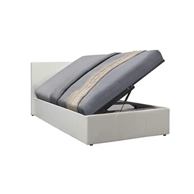 Image of 3ft Single Side Lift Ottoman Storage Bed Black Brown White Mattress Options
