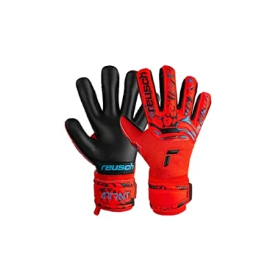 Image of Reusch Attrakt Grip Evolution Finger Support Junior Goalkeeper Gloves with Good and Inner Seam Cut