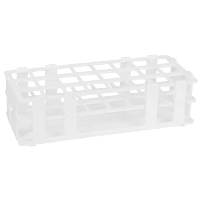 Image of stonylab Test Tube Rack, 25 mm 24 Place White Plastic Rack Holder Stand 3 Tier Design and Detachable