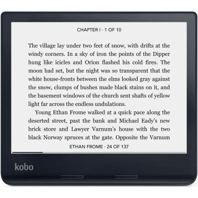 Image of Kobo Sage eReader 8 HD Glare Free Touchscreen Waterproof Adjustable Brightness and Color Temperature Blue Light Reduction Bluetooth WiFi 32GB of Storage Carta E Ink Technology