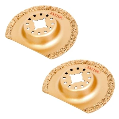 Image of 2X Saxton Fein Multimaster Bosch Oscillating Multi Tool 63mm Carbide Blades