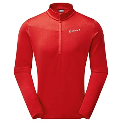 Image of Montane Mens Protium Pull On Fleece Adrenaline Red M