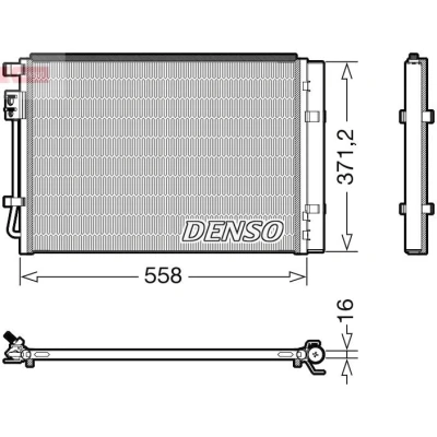 Image of 97606C8000, 97606C8050 Condenser DENSO DCN41015 with dryer R134a