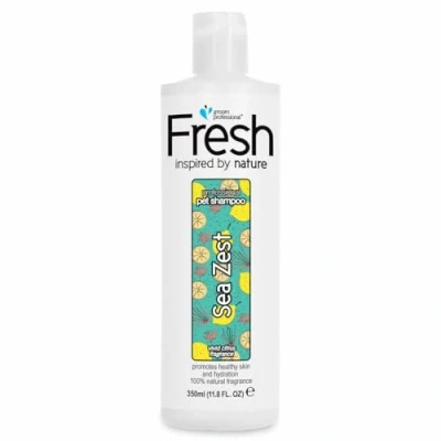 Image of GROOM PROFESSIONAL FRESH Sea Zest Dog Shampoo Natural for Itchy Skin Sensitive Cleanser Dogs Restores Damaged Coats Promotes Healthy and Hydration, 350ml