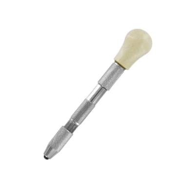 Image of Modelcraft PPV2238 Pin Vice Double Ended with Wood Swivel Top, Pack of 1, Silver