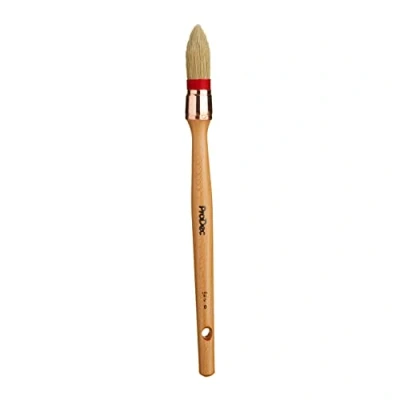 Image of ProDec 18mm Trade Professional Pointed Pure Bristle Sash Brush Ideal for Precise Painting of Windows, Architraves and Other Curved, Moulded or Profiled Surfaces with Gloss Satin Paints