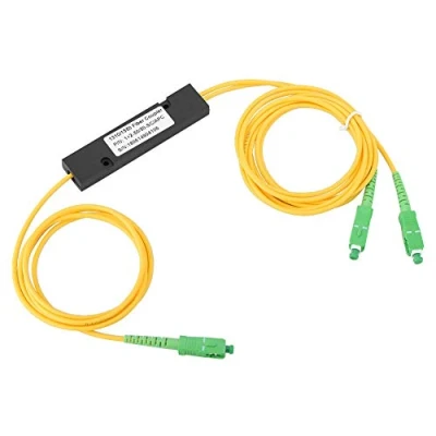 Image of Garsent DEWIN SC/APC Optical Splitter, Fiber Pigtails SC APC 1X2 PLC Singlemode Splitter SC/UPC PCL Optic Adapter