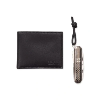 Image of Kenneth Cole Reaction Men&#039;s Minimalist Slimfold Wallet with Multi Tool Set, Black, One Size, Size