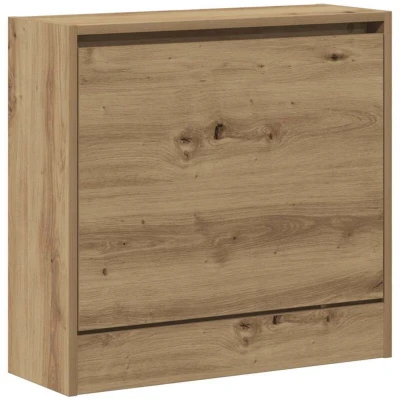 Image of vidaXL Shoe Cabinet Artisan Oak 60 x 21 57 cm Wood Material