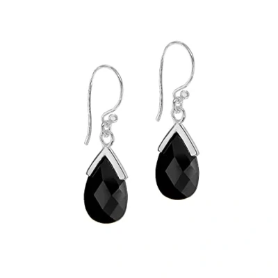 Image of Tuscany Silver Women&#039;s Sterling Organic With Cubic Zirconia Drop Earrings
