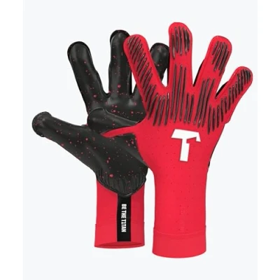 Image of T1TAN Rebel 2.0 Solar Red Goalkeeper Gloves Men Professional Football for Adults and Teenagers The Any Size 8