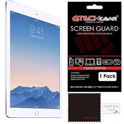Image of TECHGEAR Screen Protector for iPad Pro (9.7&quot;) Clear Guard Cover Compatible with Apple 9.7 Cloth &amp; Applicator Card