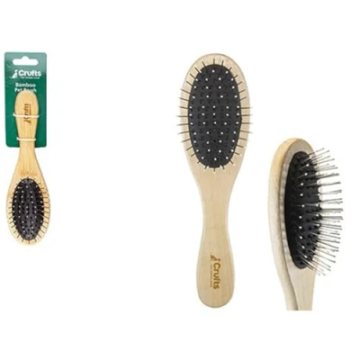 Image of Eco Friendly Single Sided Bamboo Pet Brush 22 cm x 6 Perfect for Detangling &amp; Knot Prevention in Dogs&#039; Coats (1 Pc.)