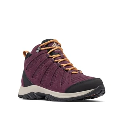 Image of Columbia Redmond III MID Waterproof Hiking shoes, Women&#039;s, Size: 3.5, Cordovan/dark coral Leather and textile