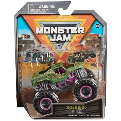 Image of Monster Jam, Official Soldier Fortune Chase Truck, Die Cast Vehicle, 1:64 Scale, Kids Toys for Boys Ages 3 and up