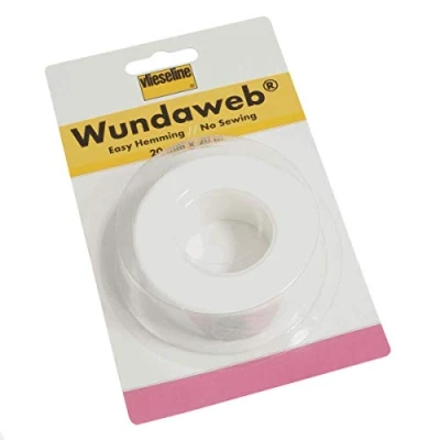 Image of Vlieseline Wundaweb Wonderweb Easy Hemming Hem Tape Iron On Fusible Fabric No Sewing (20mm x 20m)