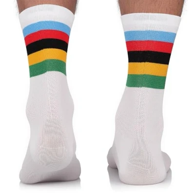 Image of TODO Men&#039;s and Women&#039;s Cycling Socks Breathable Road Bike With Motif Also Running Socks, World Champion, 43 46