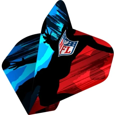 Image of Darts Corner Officially Licensed NFL Dart Flight Silhouette Professional American Football Flights Standard No2 (F3870)