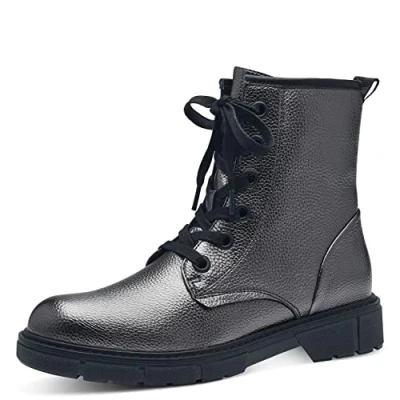 Image of MARCO TOZZI Women&#039;s 2 25282 41 Boot Flat, Pewter Comb, 4