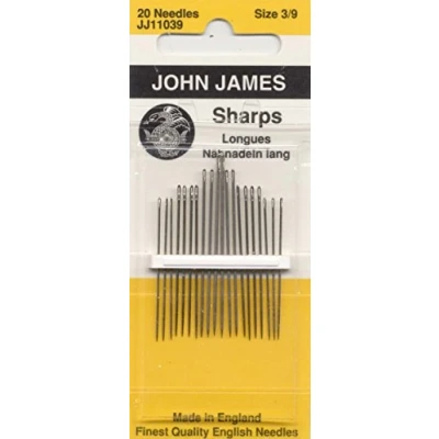 Image of Colonial Needle Sharps Hand Needles Size 3/9 20/Pkg