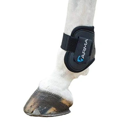 Image of Shires Arma Fetlock Boots Black/Black Pony/Cob