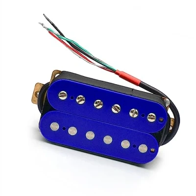Image of Guitar Pickups Deep Blue Electric Humbucker Pickup Dual Coill Coil Spliting Neck/Bridge (Color : Neck)